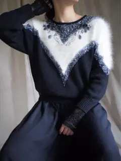 Vintage モヘアニット 古着 jantiques hooked