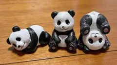 パンダの置物 3匹セットのサムネイル