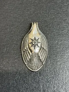 925シルバー 星と羽のペンダントトップ