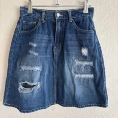 E hyphen world gallery デニム ミニスカート S