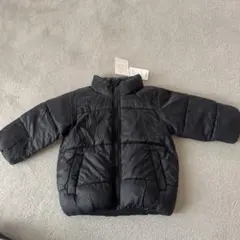 90サイズ 新品未使用 タグ付き ブラック ダウンコート ジャケット フードなし