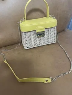 最終価格　ZARA かごバッグ　黄色