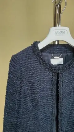 ELISA ネイビー ツイードジャケット