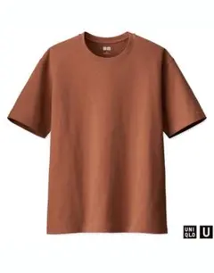 ユニクロ　ユニクロユーリラックスフィットクルーネックT ブラウン　Mサイズ