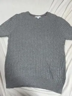 TOMMY HILFIGER グレー ケーブルニット M