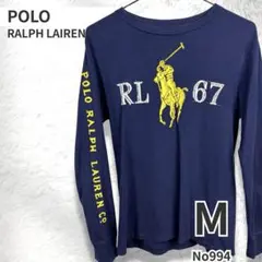 ポロラルフローレン POLO 長袖Tシャツ ビッグポニー メンズM ネイビー