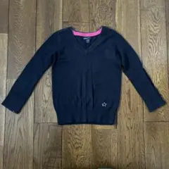 GAP kids 110cm 黒 Vネック　セーター　子供服　キッズ　きらきら