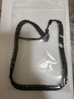 編み込みデザイン ブラックネックレス