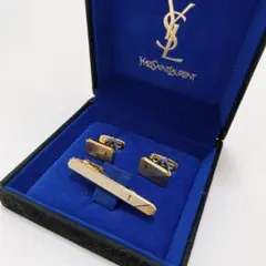 極美品 イヴサンローラン タイピン カフス セット 箱付き シルバー ゴールド
