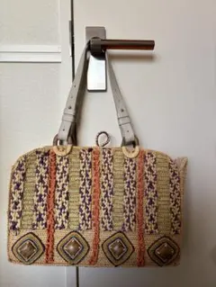 H.P.FRANCE多色編み込みかごバッグ