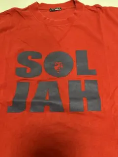 【未使用】Tシャツ レッド Ｍサイズ 綿100% SOL JAH