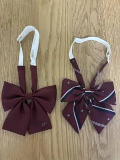 制服 りぼん 2個セット 無印 レジメ 通学 女子 中学生 高校生 スクール
