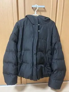 ブラック ダウンジャケット フード付き