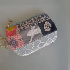 ハンドメイド、ミナペルホネン、ポーチ、10、アネモネ、スキップ、マーメイド