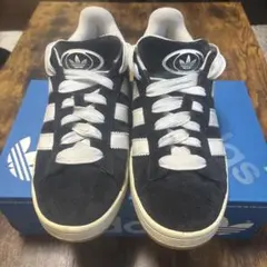 adidas スエード スニーカー ブラック/ホワイト