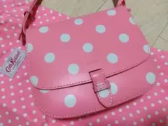 Cath Kidston　キャスキッドソン　ショルダーバッグ　いちごミルク　水玉