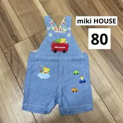 MIKI HOUSE プッチーくん アップリケ オーバーオール 80