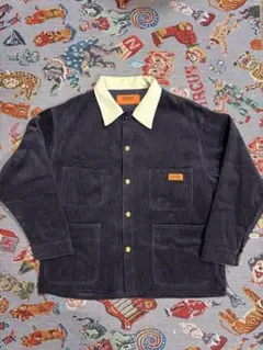 B&Y UNIVERSAL OVERALL 太畝コーデュロイ カバーオール 紫