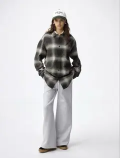 GU ジーユー パフスウェットバギーパンツ 標準丈　　　グレー　Mサイズ