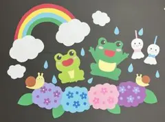 6月 梅雨壁面飾り③大きな虹！（メルカリ便です！！）