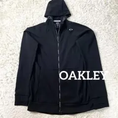美品✨オークリー メンズ フルジップパーカー 黒 JPN XL US L フード