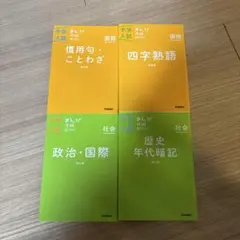 中学入試まんが　慣用句ことわざ四字熟語政治経済歴史年代　4冊セット