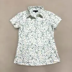 Callaway 花柄　ポロシャツ　ゴルフウェア　レディース　M シェル風ボタン