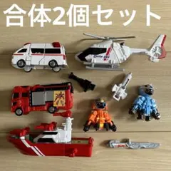 ジョブレイバー 消防車&消防艇 救急車&ドクターヘリ 合体セット