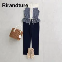 【Rirandture】ロンパース　オールインワン　ペプラム　ツイード　ネイビーのサムネイル