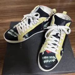 アージレ バイ ルコライン 花柄 厚底 ウェッジスニーカー ジップ 39