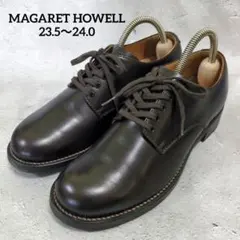 MAGARET HOWELL マーガレットハウエル レースアップ革靴 ブラウン
