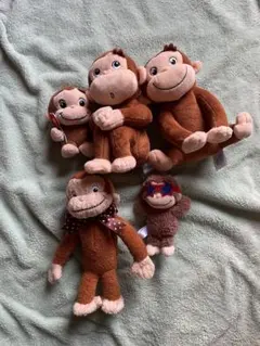 おさるのジョージ ぬいぐるみ 5体セット