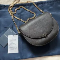 極美品!! COLE HAAN ハーフムーン ショルダーバッグ ブラック - メルカリ