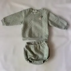 ケーブル編み風スウェットセット 70~80