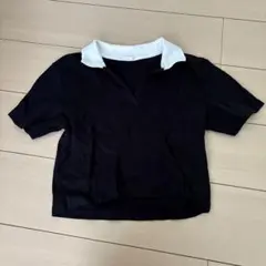 GUポロシャツ ブラック ホワイト Mサイズ