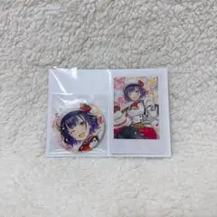 にじさんじ 七瀬すず菜 誕生日グッズ チェキ風カード&缶バッジ
