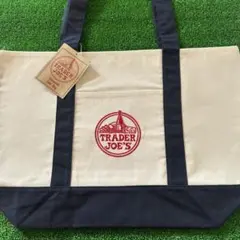 アメリカ Trader Joe's キャンバス トートバッグ エコバッグ 新品