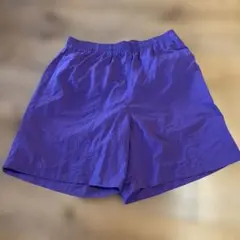 GU パープル ナイロン ショートパンツ