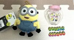 minion ミニオン　キーホルダー小銭入れ＆minionミニミニ消しゴムセット
