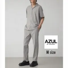 AZUL ダイヤモンドストレッチ開襟シャツ＆イージースラックス セットアップ M