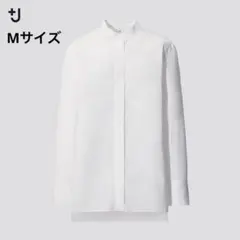 【美品】UNIQLO +J スーピマコットンスタンドカラーシャツ Mサイズ 白