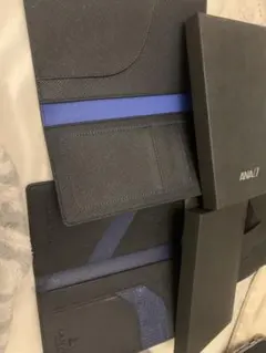 ANA 手帳カバー ブラック ブルー