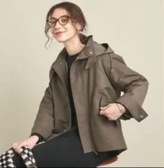 BEAUTY & YOUTH グログランフードライナー マウンテンパーカーS