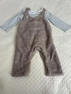 プティマイン petit main もこもこくまロンパース　80