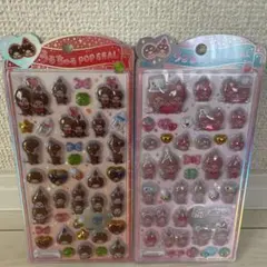 モンチッチ　うるちゅるPOPSEAL ピンク赤２枚セット