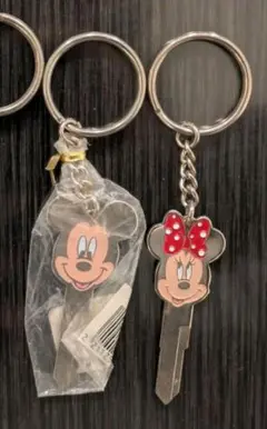 ディズニー ミッキー ミニー キーホルダー 合鍵 ペア お揃い