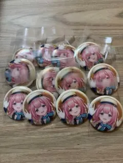 【新品未使用】にじさんじ 缶バッジビスケット 第一弾 周央サンゴ　12個