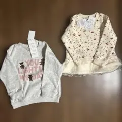 【新品】女の子 トレーナー 90cm ベビー 長袖 裏起毛 さくらんぼ くま