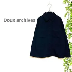 【Doux archives】長袖　ジャケット　薄手　ネイビー　レディース　紺のサムネイル
