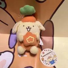 ポムポムプリン いちご マスコット ぬいぐるみ キーホルダー むにゅ